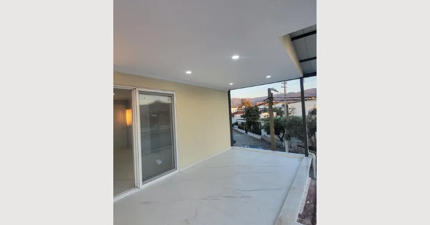Kuşadası Çelik Ev 70 m2 15 m2 Cam Balkon Sistemli Balkon